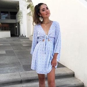 🆕 Blue Tie Front Dress